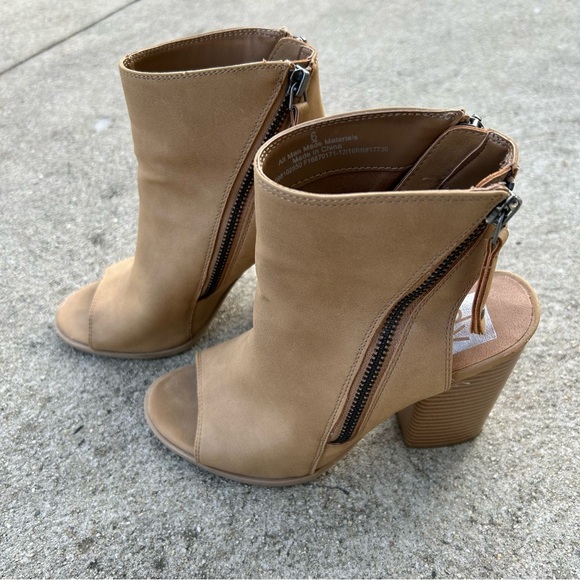 Dolce Vita Zippered Open Toe Ankle Boots - Picture 3 of 9